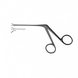 Micro Ear Forceps Left, Serrated Black Coated